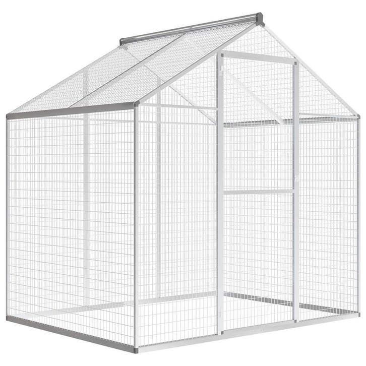 vidaXL Volière 178x122x194 cm aluminium, Dieren en Toebehoren, Knaagdieren en Konijnen | Hokken en Kooien, Nieuw, Verzenden