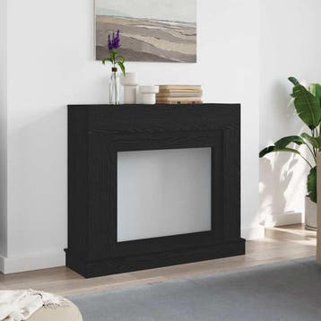 vidaXL Haardombouw 100x30x87,5 cm spaanplaat zwart, Huis en Inrichting, Verzenden, Nieuw