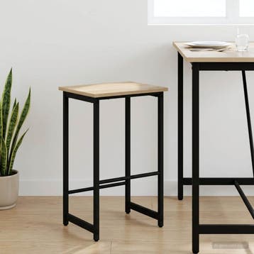 vidaXL Barkruk Sonoma Eiken 40 x 32 x 64 cm Bewerkt hout, Verzenden, Nieuw