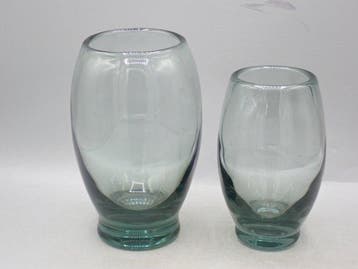 Glasfabriek Leerdam - Vaas (2) - Glas - Twee vazen van