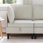 vidaXL Sofa met opslag Crèmekleurig Fluweel, Verzenden