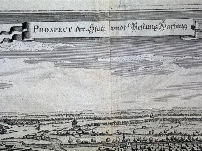 Europa - Duitsland, Harburg / Hamburg; Matthäus Merian,, Boeken, Atlassen en Landkaarten