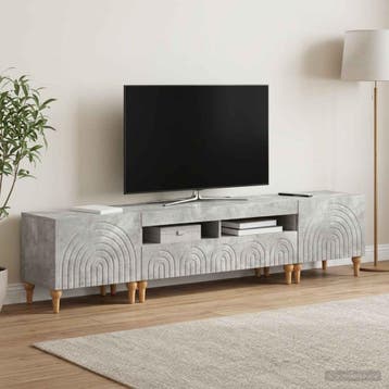 vidaXL 3-delige LED TV-kast Betongrijs Bewerkt hout, Huis en Inrichting, Verzenden, Nieuw