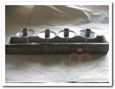 Houten Kaarsenhouder voor steekschuim, Hobby en Vrije tijd, Knutselen, Nieuw