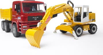Bruder 2751 MAN vrachtwagen met Liebherr kraan, Verzenden