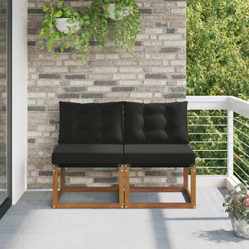 vidaXL 2 st Buiten Middelste sofa Massief acaciahout en, Verzenden, Nieuw