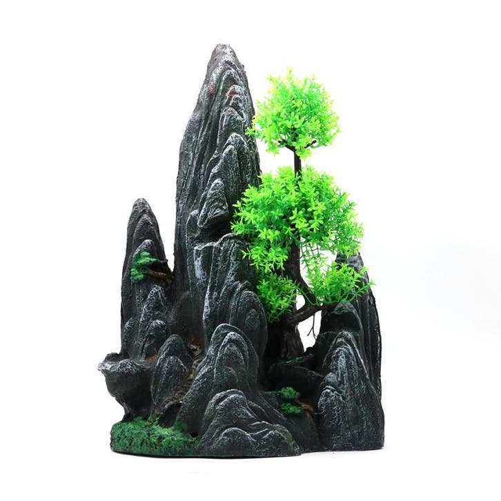 Rotsformatie met bonsai 40cm / Aquariumdecoratie As-243, Animaux & Accessoires, Poissons | Aquariums & Accessoires, Envoi