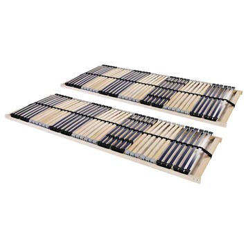 vidaXL Lattenbodems 2 st met 42 latten 7 zones 90x200 cm, Verzenden, Nieuw