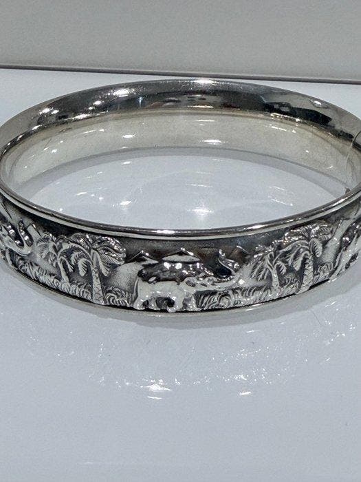 Zonder minimumprijs - Armband Zilver - Zilveren bangle, Bijoux, Sacs & Beauté, Bracelets