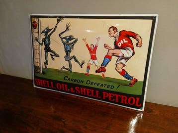 Shell - Carbon defeated Shell Football émaille bord -