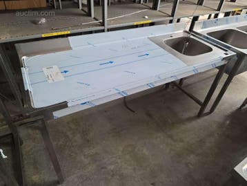 Inox dubbele spoeltafel, Ophalen