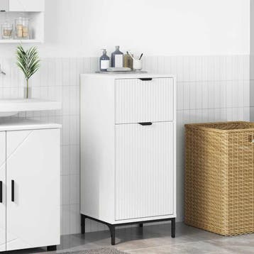 vidaXL Badkamerkast Wit 39,5 x 36 x 88 cm Bewerkt hout,, Verzenden