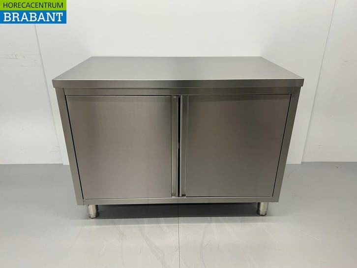 RVS Werkkast Kast 2 klapdeuren 120 cm Horeca, Zakelijke goederen, Horeca | Meubilair en Inrichting, Ophalen of Verzenden