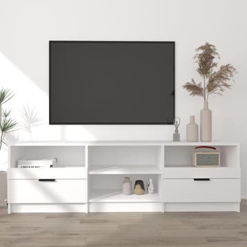 vidaXL Tv-meubel 150x33,5x45 cm bewerkt hout wit, Verzenden, Nieuw