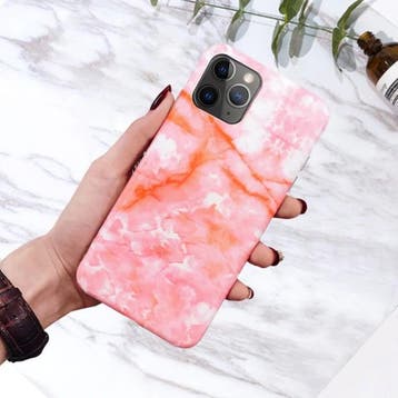 iPhone XS Max Hoesje Marmer Textuur - Shockproof Glossy Case, Verzenden, Nieuw