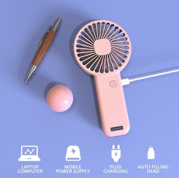 Oplaadbare Draagbare Ventilator - Handventilator op Batterij, Verzenden, Nieuw