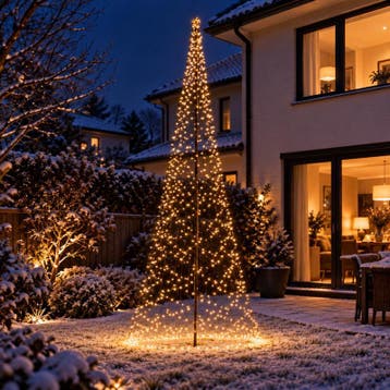 Sapin de Noël artificiel lumineux sur poteau - extérieur - Ø, Verzenden, Neuf