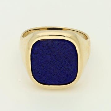 Chevalière - 14 carats Or jaune Lapis-lazuli, Bijoux, Sacs & Beauté