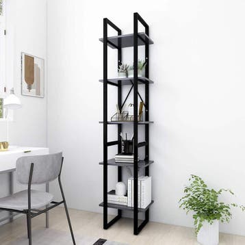 vidaXL Boekenkast met 5 schappen 40x30x175 cm bewerkt hout, Verzenden, Nieuw