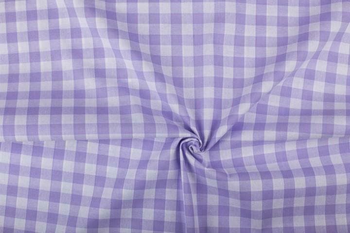 Geblokte stof lila wit geruit - 18mm geruit, Hobby en Vrije tijd, Stoffen en Lappen, 120 cm of meer, 200 cm of meer, Paars, Nieuw