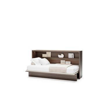 Lenart Bed Concept Horizontaal Opklapbed 90x200 - Kastanjebr, Nieuw