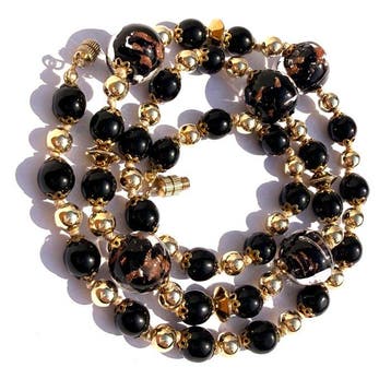 Collier vénitien vintage de verre de Murano sommerso -, Antiek en Kunst