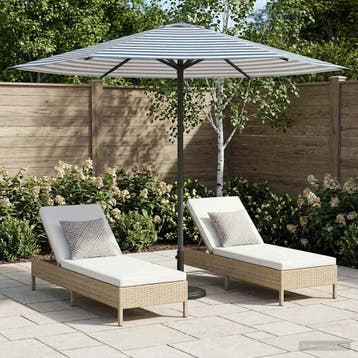 vidaXL Tuinparasol 230 x 230 cm Polyester Rechthoekig Blauw, Verzenden, Nieuw