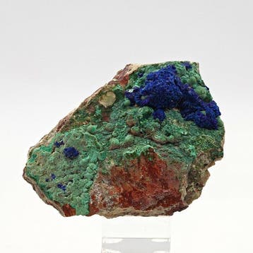 ESTHÉTIQUE MALACHITE VERTE AVEC AZURITE BLEUE Cristaux sur
