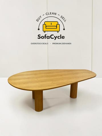 Organische walnoot eettafel – unieke traanvorm (design state, Huis en Inrichting, Tafels | Eettafels, Verzenden, Nieuw