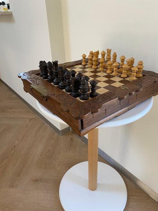 Schaakspel - Hout, Antiek en Kunst, Curiosa en Brocante