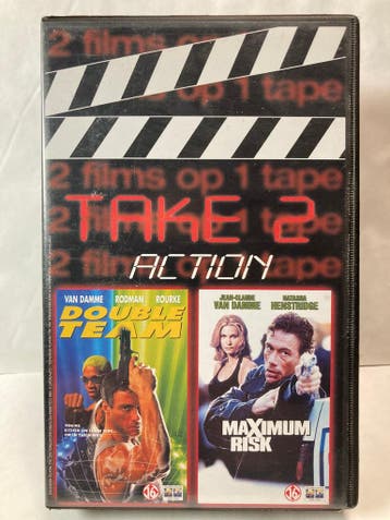 FILMBOX / DOUBLE TEAM / MAXIMUM RISK (VHS), Cd's en Dvd's, Gebruikt