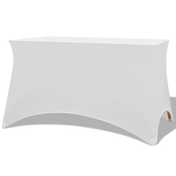 vidaXL Tafelhoes stretch wit 183x76x74 cm 2 st, Verzenden, Nieuw