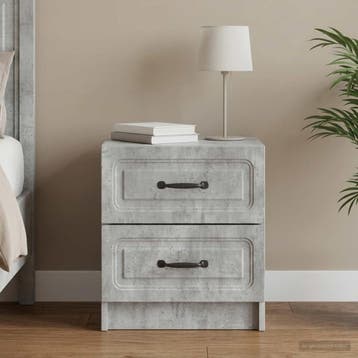vidaXL Nachtkastje Betongrijs 43 x 34,5 x 44,5 cm Bewerkt, Verzenden, Nieuw