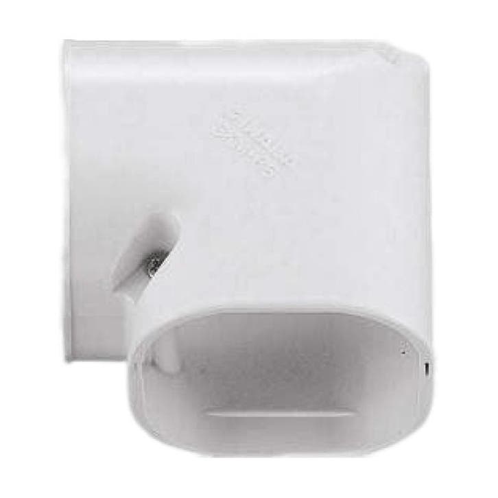 Korte vlakke bocht 90 graden - WIT (SKM-77-W), Bricolage & Construction, Ventilation & Extraction, Envoi