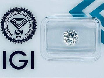 1 pcs Diamant (Naturelle) - 1.23 ct - Rond - F - SI2 -, Handtassen en Accessoires, Edelstenen, Nieuw