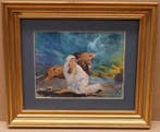 Juan Belda Morales (1872-1944) - Santa Elena con un león, Antiek en Kunst