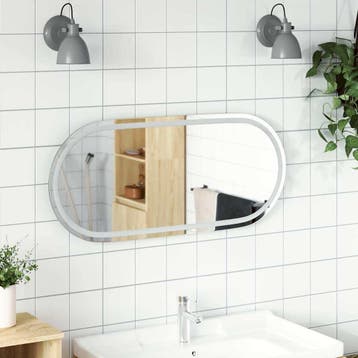 vidaXL Badkamerspiegel LED ovaal 100x45 cm, Verzenden