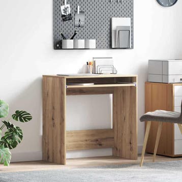 vidaXL Bureau Artisan Eiken Bewerkt hout 77.5 x 43 x 79 cm, Verzenden, Nieuw