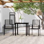 vidaXL 3-delige Tuinset zwart, Verzenden, Nieuw, Tuinset