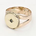 Ring - 14 karaat Geel goud, Roségoud - Diamant, Nieuw