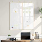 vidaXL Mededelingenbord Wit 100 x 100 x 1,4 cm Massief, Verzenden