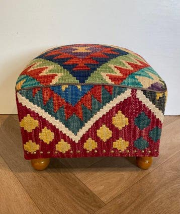 Kelim Poef (neuf) - Kelim - 34 cm - 34 cm, Huis en Inrichting, Nieuw