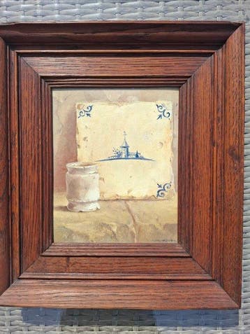 D.J.V.van Herwijnen (XX) - Olieverf schilderij van, Antiek en Kunst