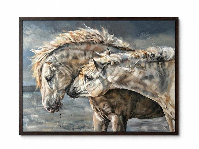 Debbie Boon (XX-XXI) - Horses - XXL, Antiek en Kunst, Kunst | Schilderijen | Modern