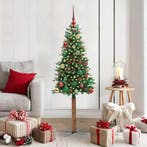 vidaXL Slanke Kerstboom Groen 150 cm PVC en massief, Verzenden, Nieuw