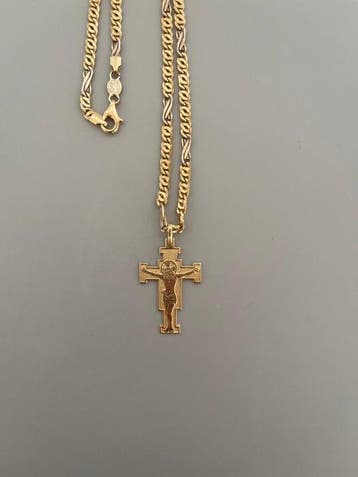 Collier avec pendentif - 18 carats Or jaune, Or blanc