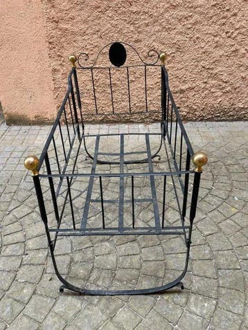 Wieg - Gietijzer - Smeedijzeren schommel, Antiek en Kunst