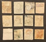 België 1861 - Leopold 1 : Medaillon 1c Groen - selectie, Postzegels en Munten, Gestempeld