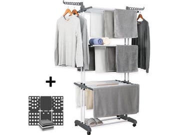 Veiling - Lenx kleding droogrek inclusief vouwplank, Tuin en Terras, Nieuw