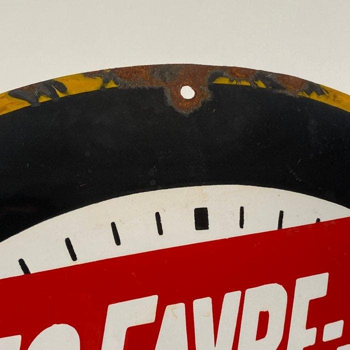 Zenith - Emaille bord - Ø50 cm - Gemaakt van een dikke, Antiek en Kunst, Antiek | Wandborden en Tegels